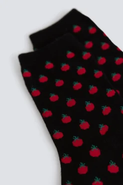 Chaussette longue imprim&eacute; tomates