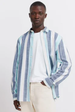 Chemise &agrave; rayures en coton