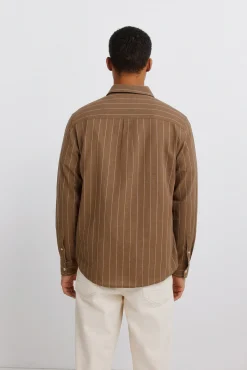 Chemise &agrave; rayures en lin
