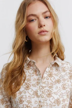 Chemise basique effet lin