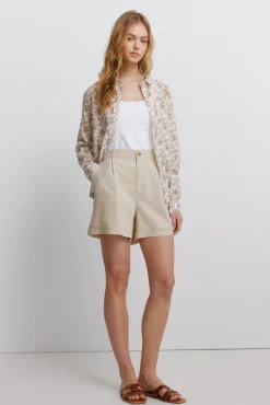 Chemise basique effet lin