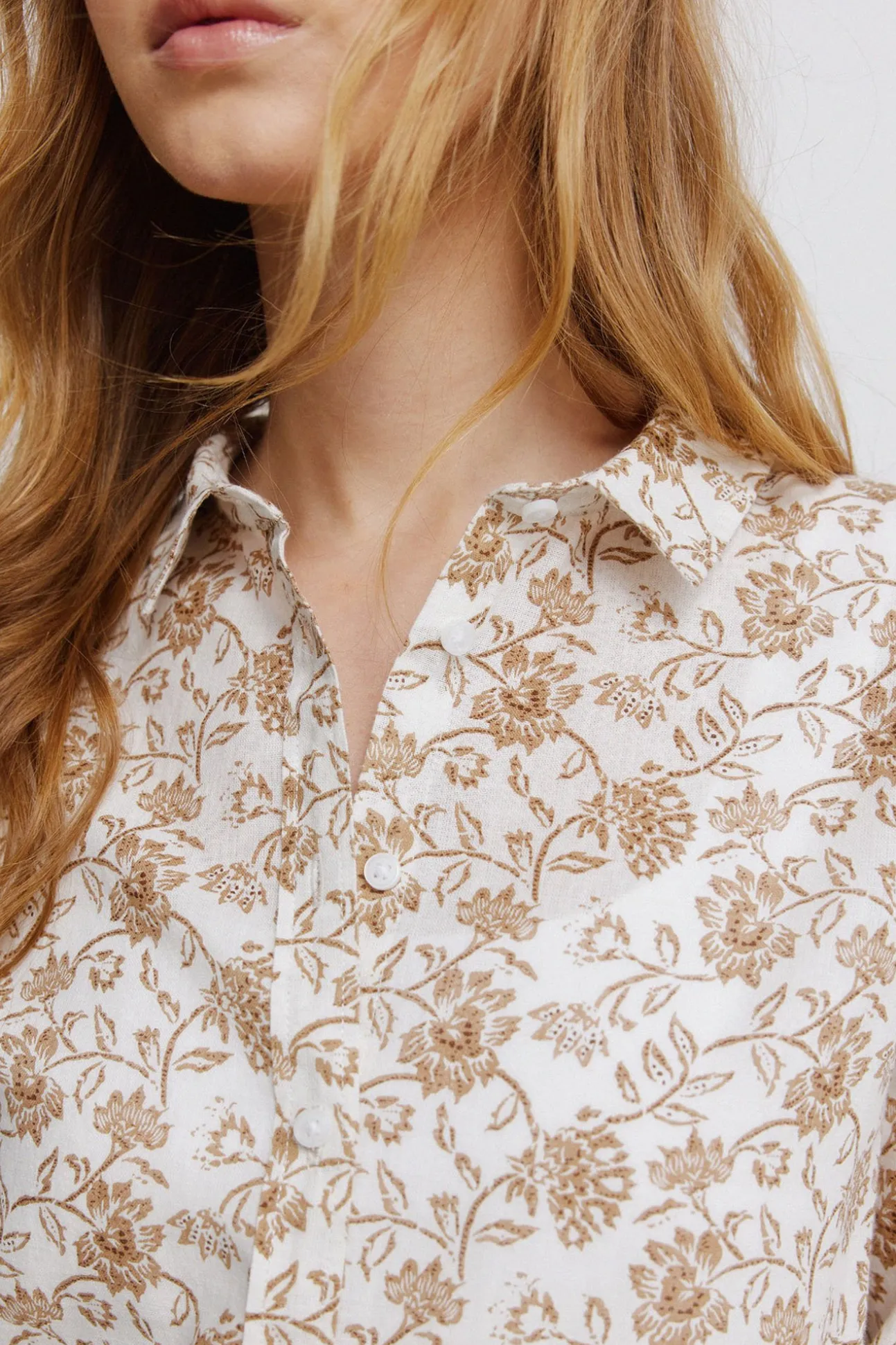 Chemise basique effet lin
