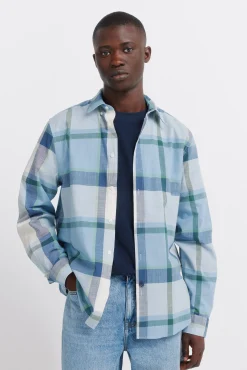 Chemise en coton &agrave; carreaux l&eacute;g&egrave;re