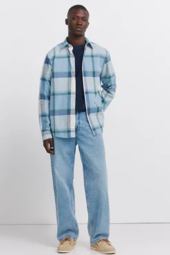 Chemise en coton &agrave; carreaux l&eacute;g&egrave;re
