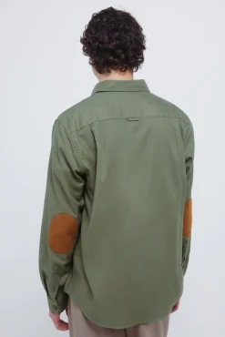 Chemise en flanelle &agrave; coudi&egrave;res