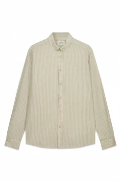 Chemise en lin à rayures