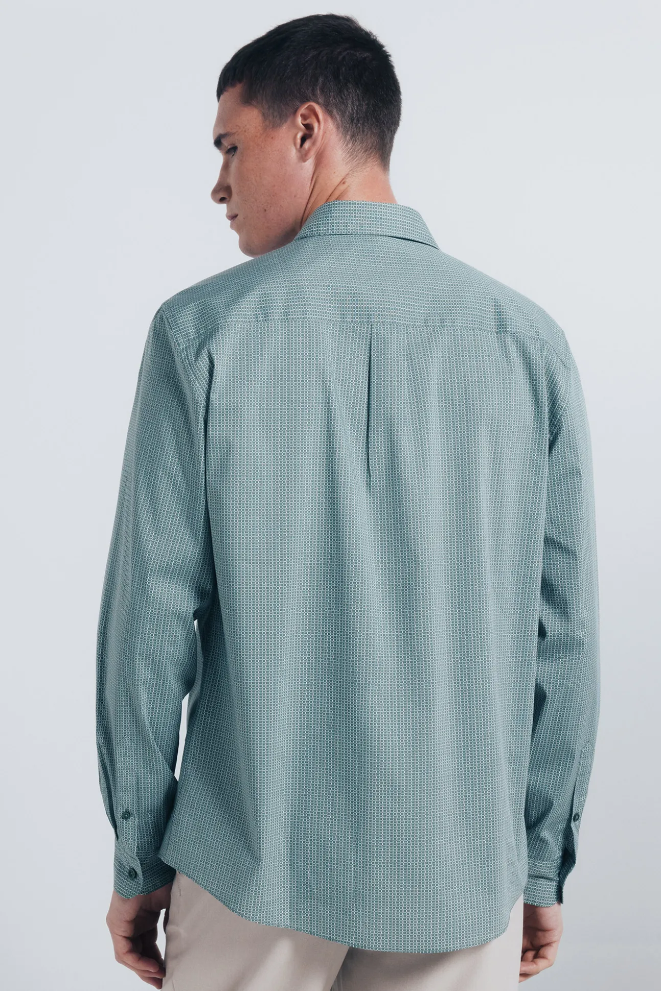 Chemise en popeline micro- imprimé