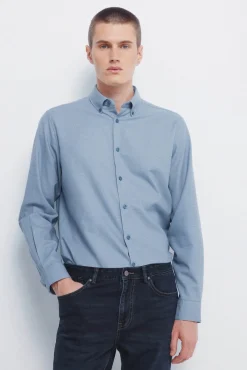 Chemise habill&eacute;e structur&eacute;e bicolore