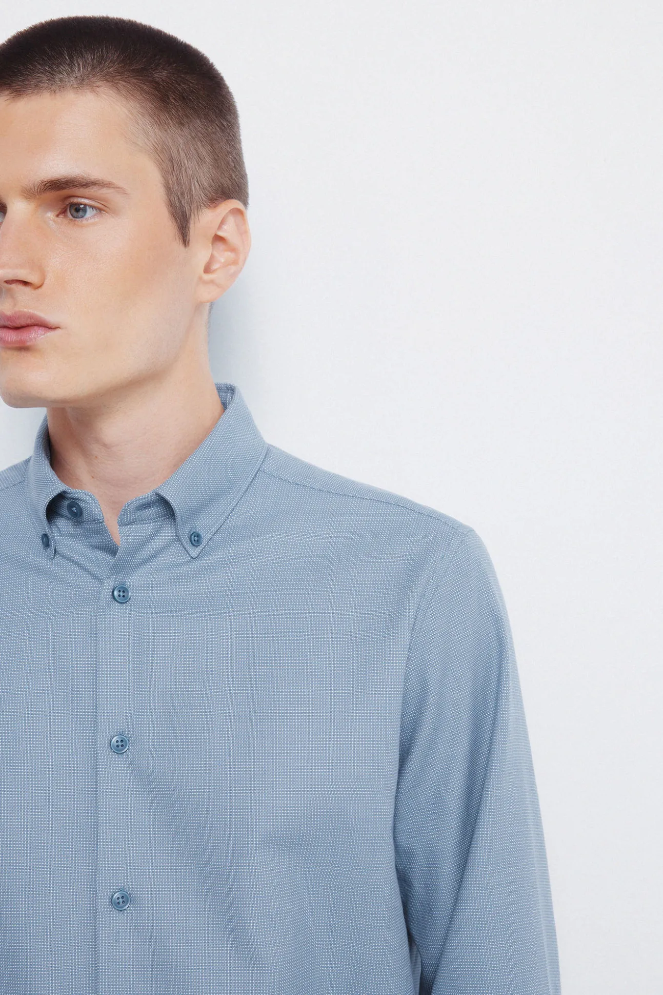 Chemise habillée structurée bicolore