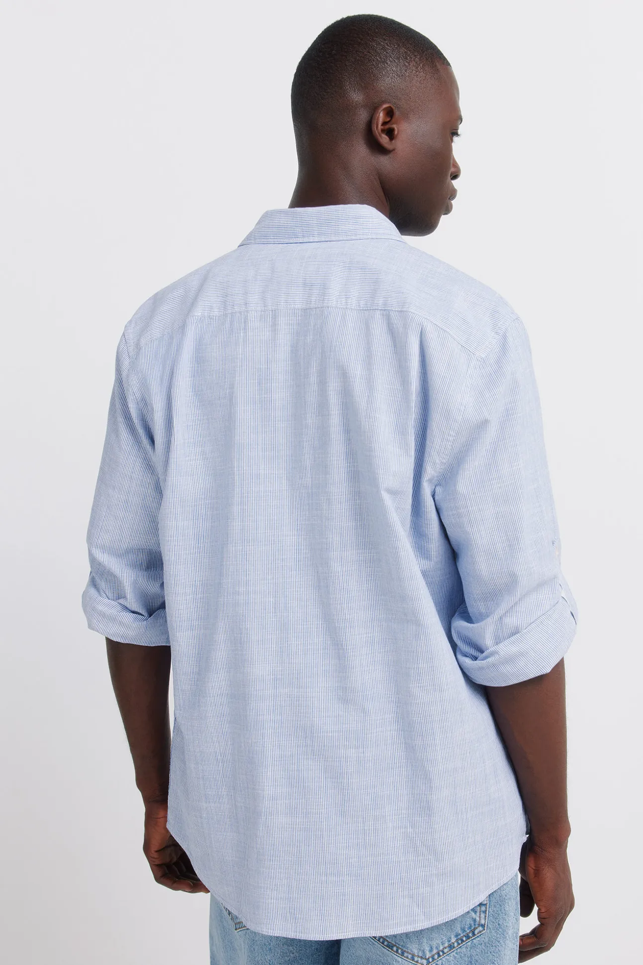 Chemise légère micro-rayures
