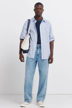 Chemise légère micro-rayures