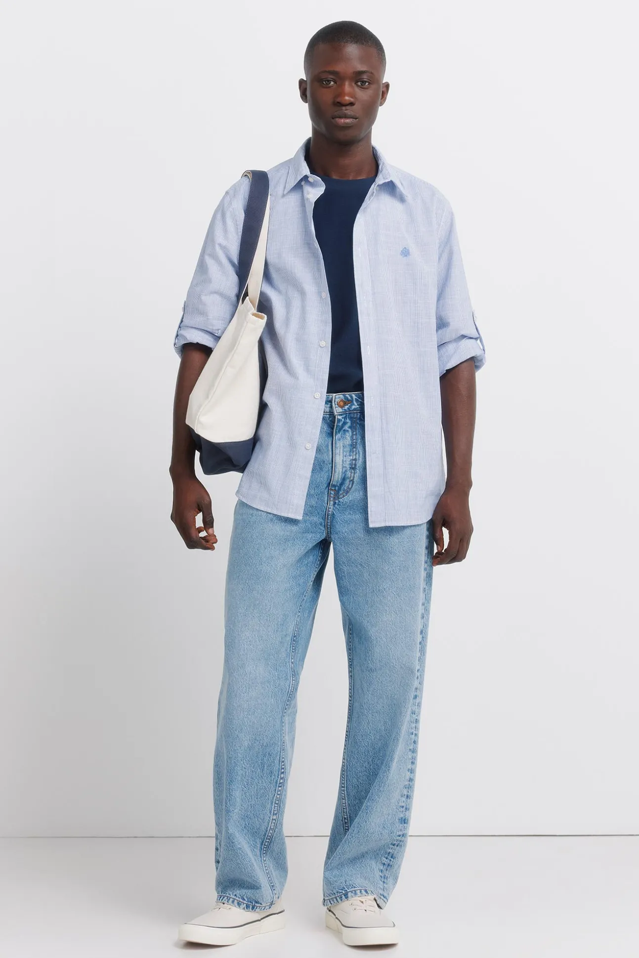 Chemise légère micro-rayures