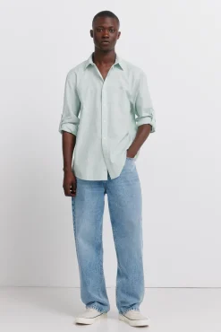 Chemise légère micro-rayures