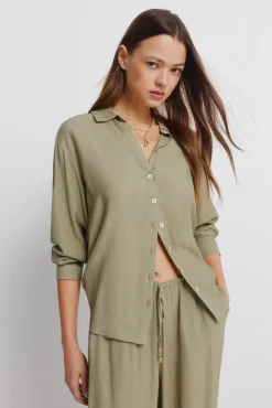 Chemise manches longues à rayures