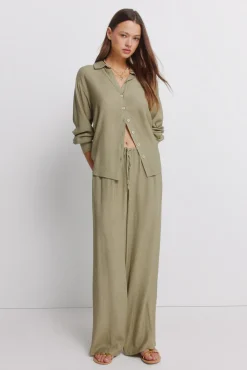 Chemise manches longues &agrave; rayures