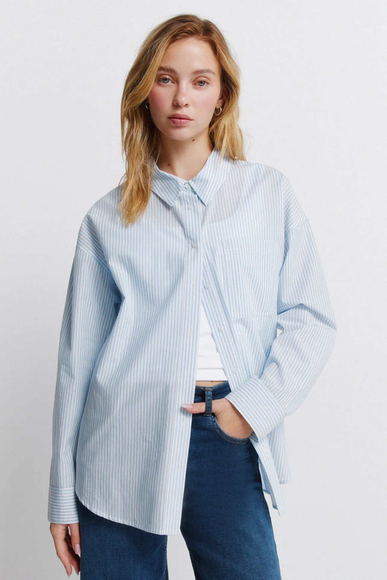 Chemise oversize à rayures