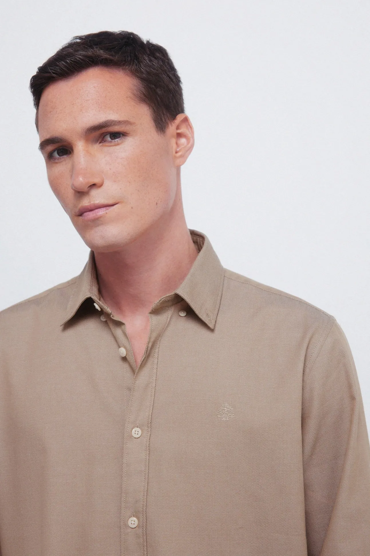 Chemise structurée bicolore