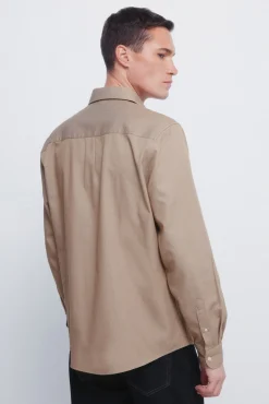 Chemise structurée bicolore