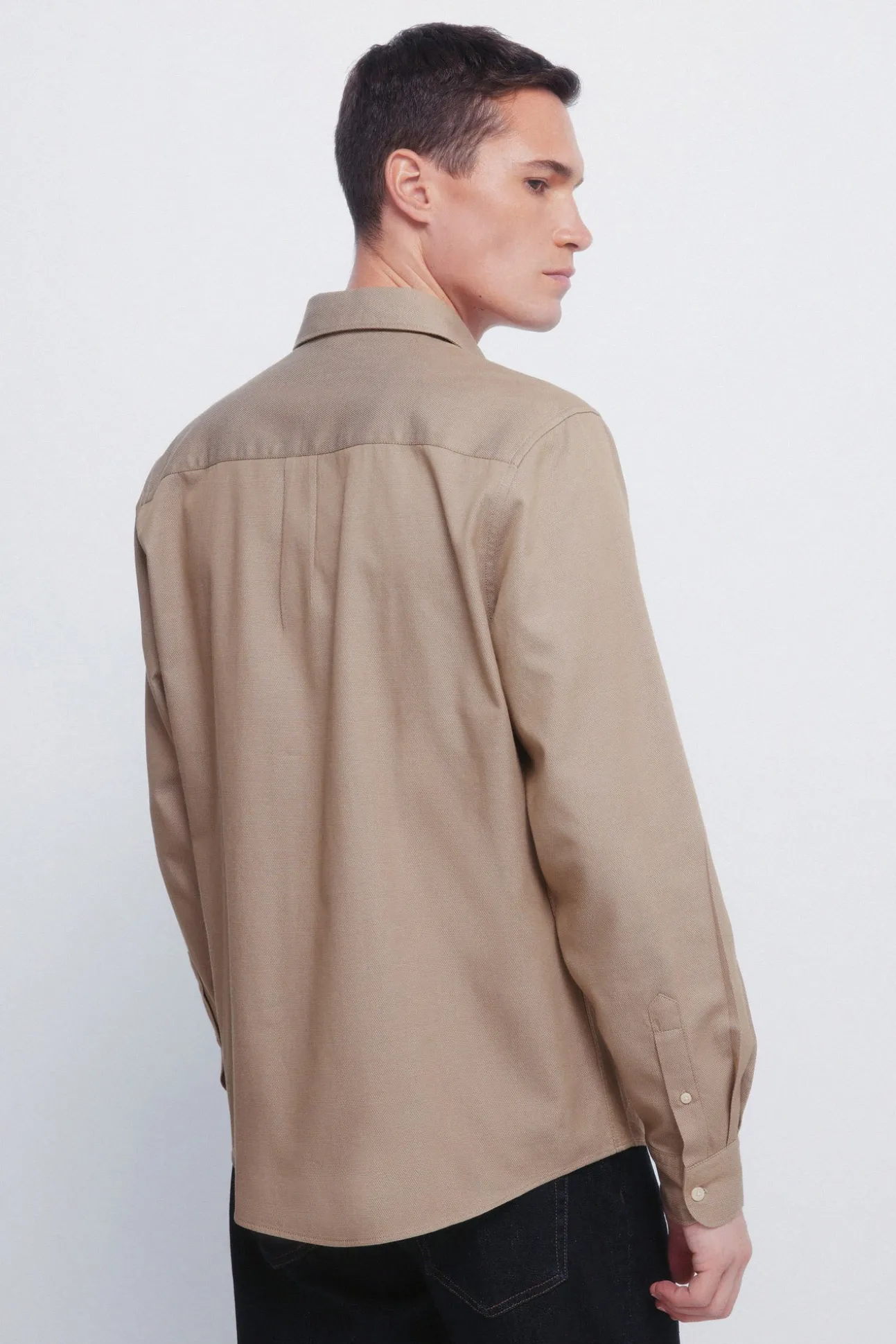 Chemise structurée bicolore