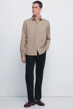 Chemise structurée bicolore