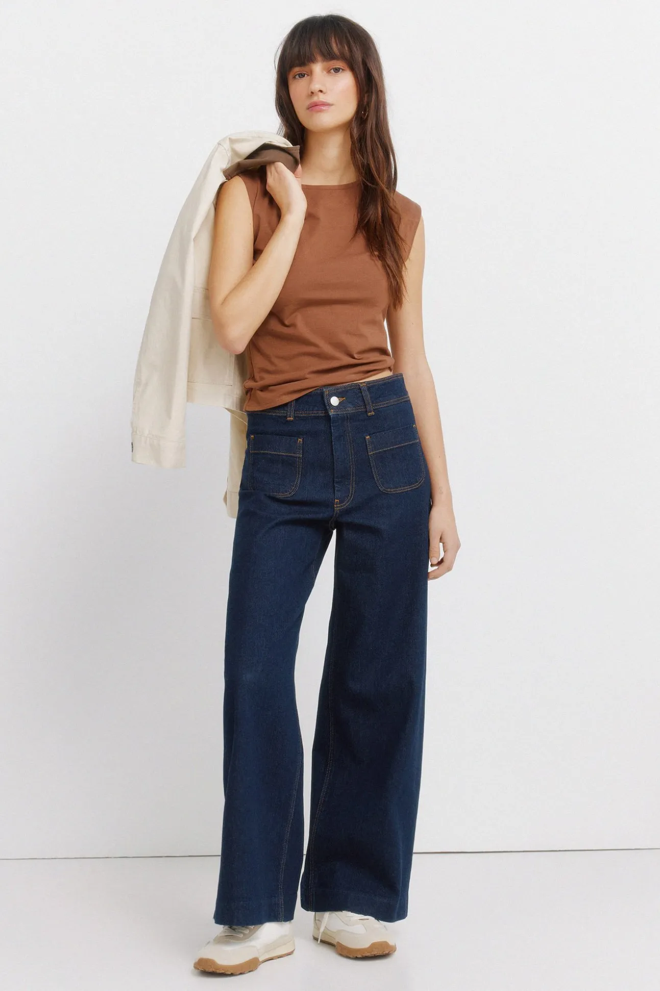Haut basique sans manches en coton