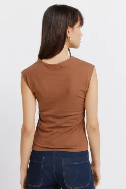 Haut basique sans manches en coton