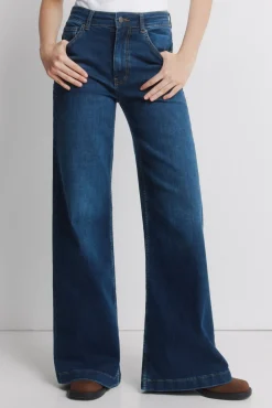 Jeans amples taille haute