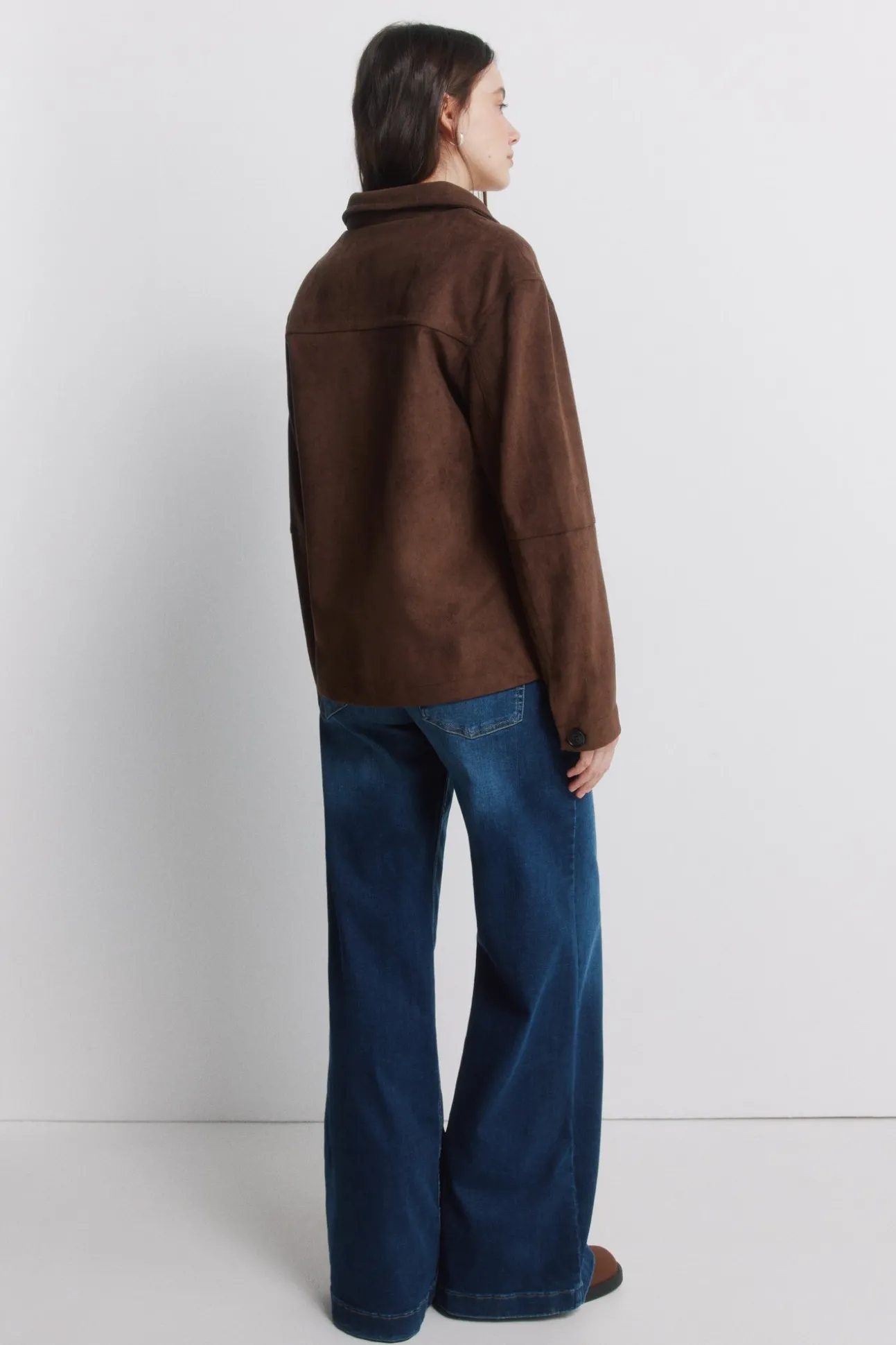 Jeans amples taille haute