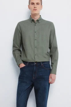 Jeans coupe droite délavé foncé