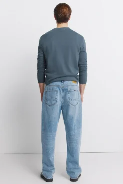 Jeans coupe large surteint