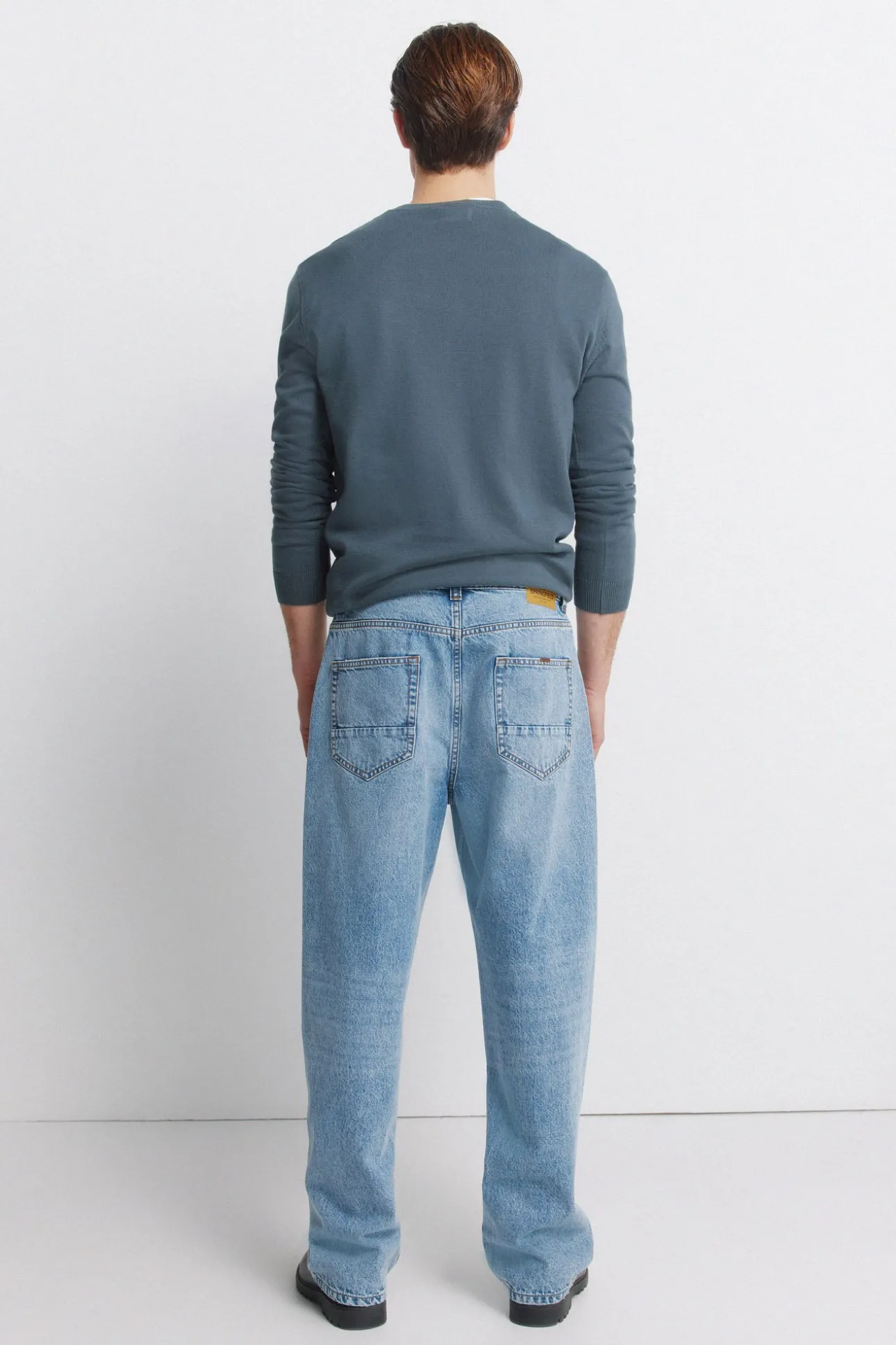 Jeans coupe large surteint