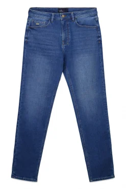 Jeans coupe slim délavé moyen
