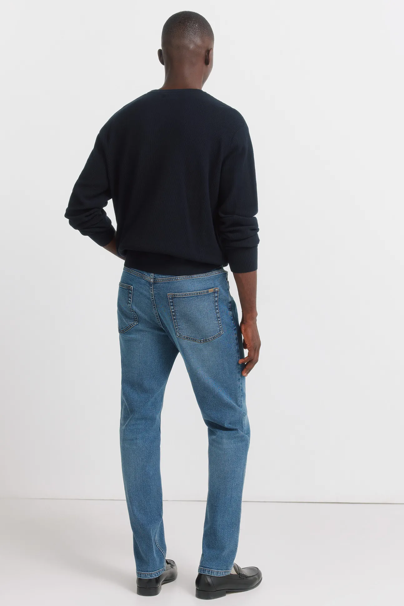 Jeans délavage moyen foncé coupe skinny