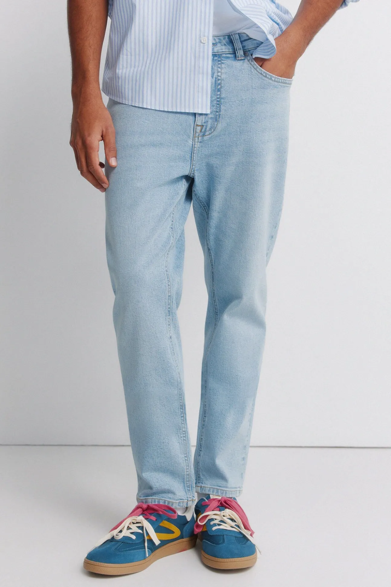 Jeans délavé clair slim
