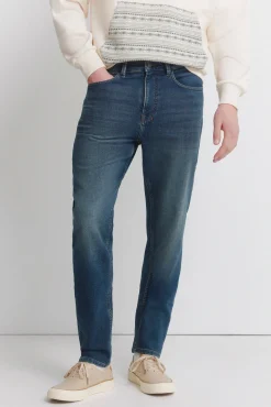 Jeans en knit denim surteint coupe slim