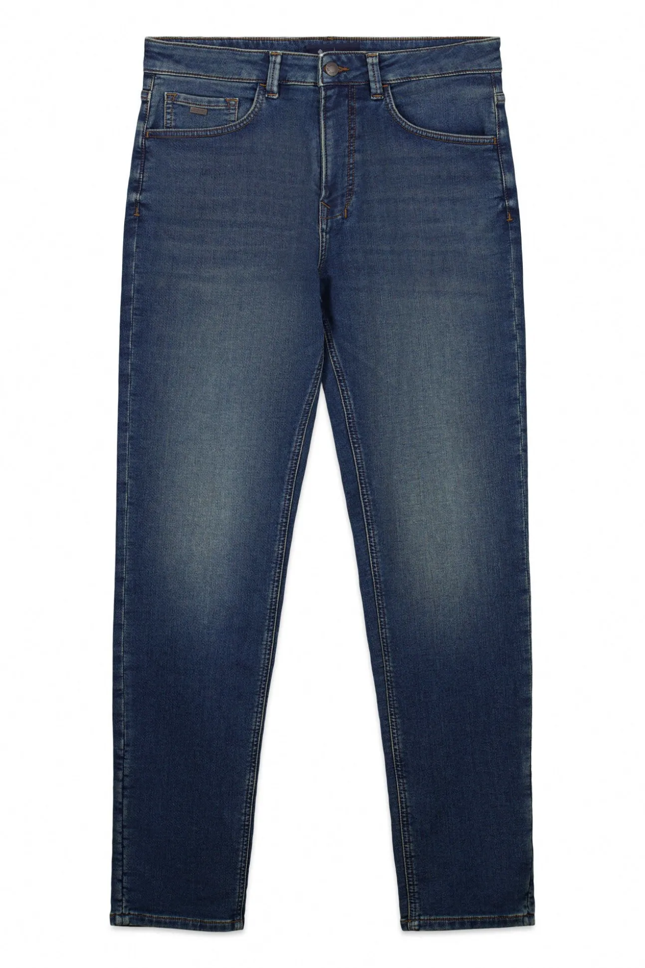 Jeans en knit denim surteint coupe slim