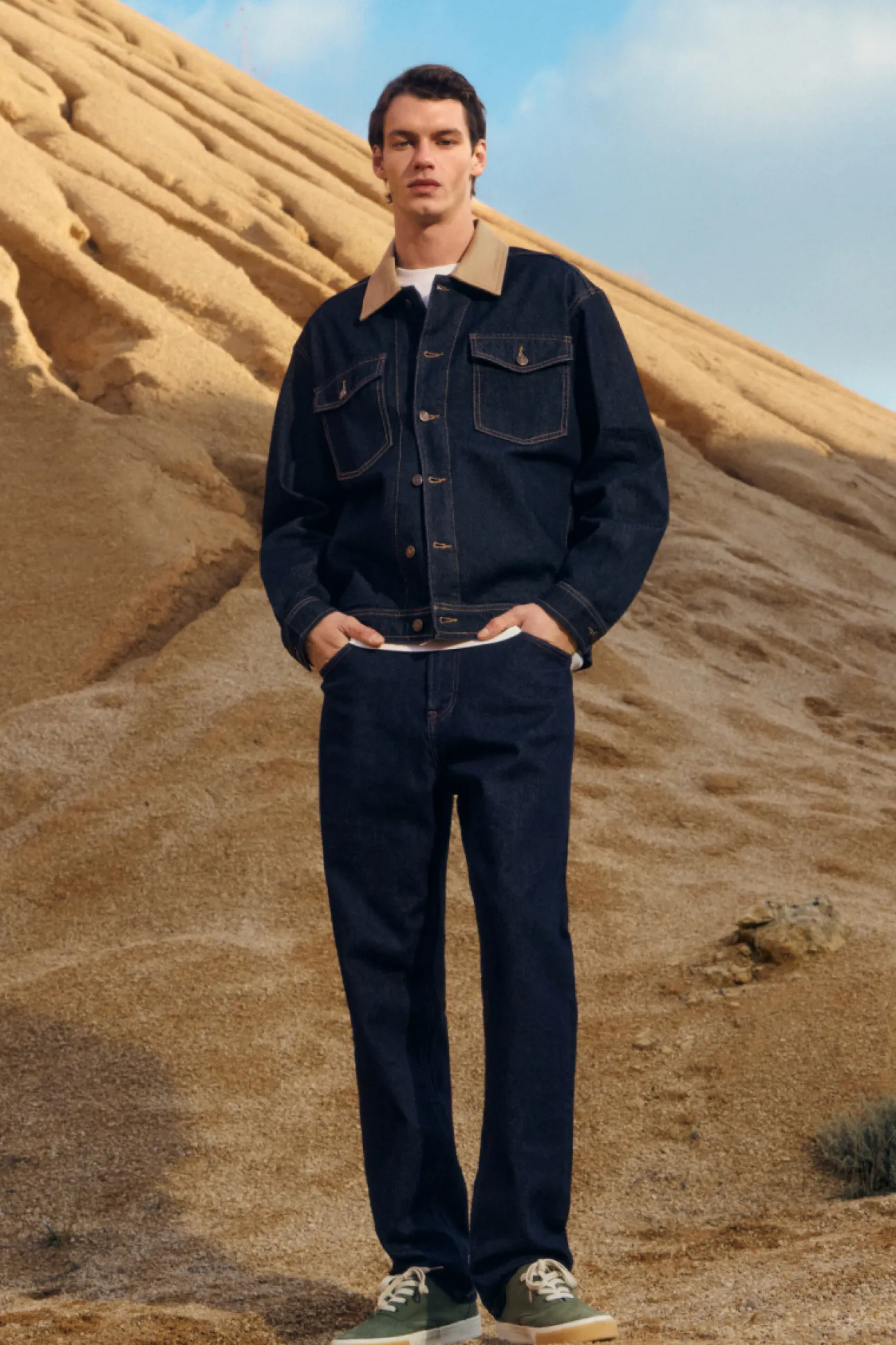 jeans larges délavés lavé désencollé