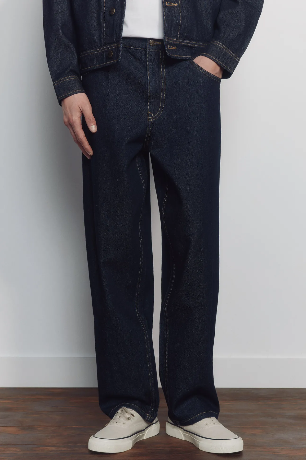 jeans larges délavés lavé désencollé