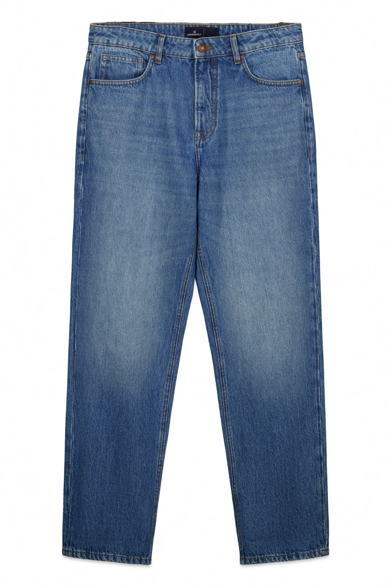 Jeans lavage moyen coupe droite