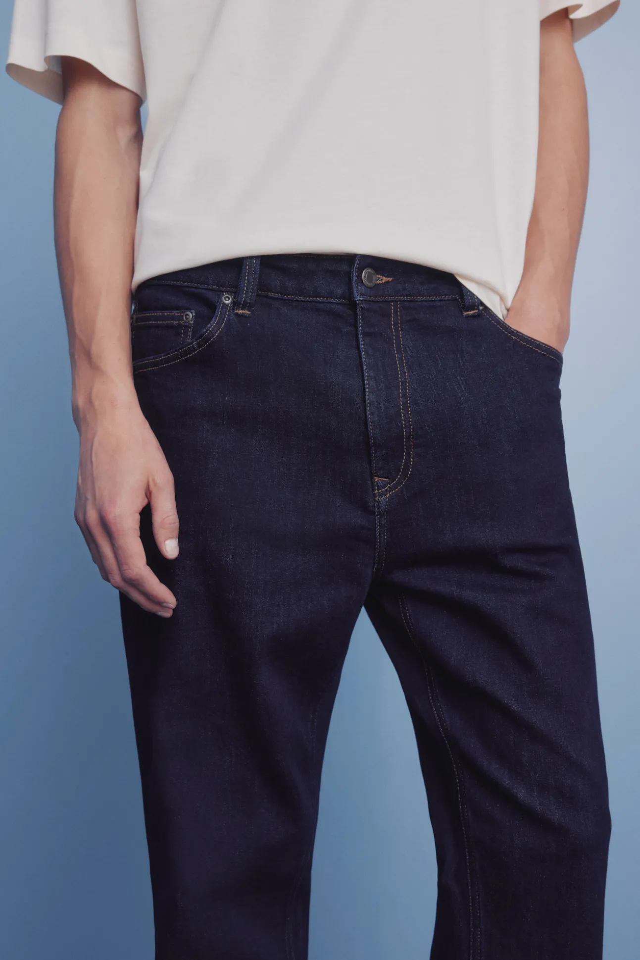 Jeans lavé désencollé
