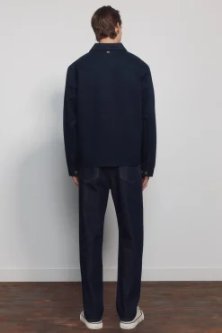 Jeans lav&eacute; d&eacute;sencoll&eacute; coupe droite