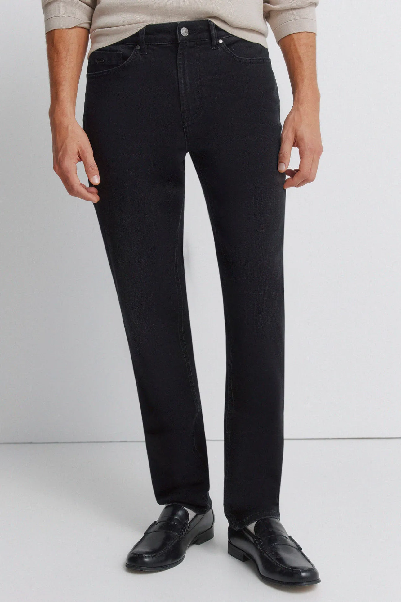Jeans noir lavé coupe skinny
