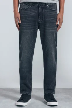 Jeans skinny d&eacute;lav&eacute; gris fonc&eacute;