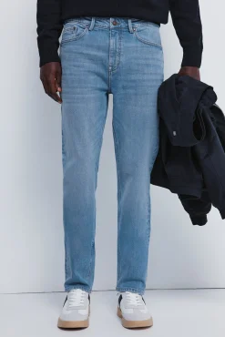 Jeans slim &agrave; d&eacute;lavage moyen