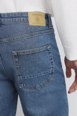 Jeans slim d&eacute;lavage fonc&eacute; moyen