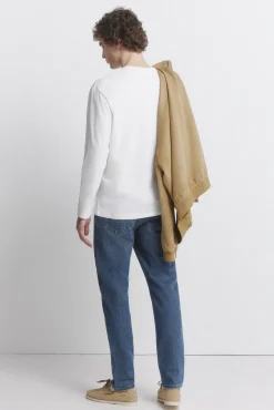 Jeans slim d&eacute;lavage fonc&eacute; moyen