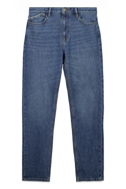 Jeans slim d&eacute;lavage fonc&eacute; moyen