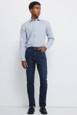 Jeans slim d&eacute;lav&eacute; fonc&eacute;