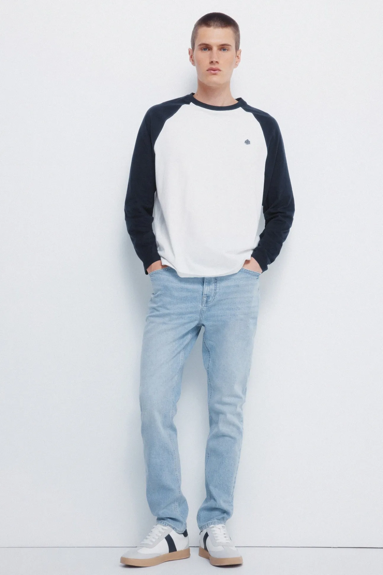 Jeans slim délavé clair