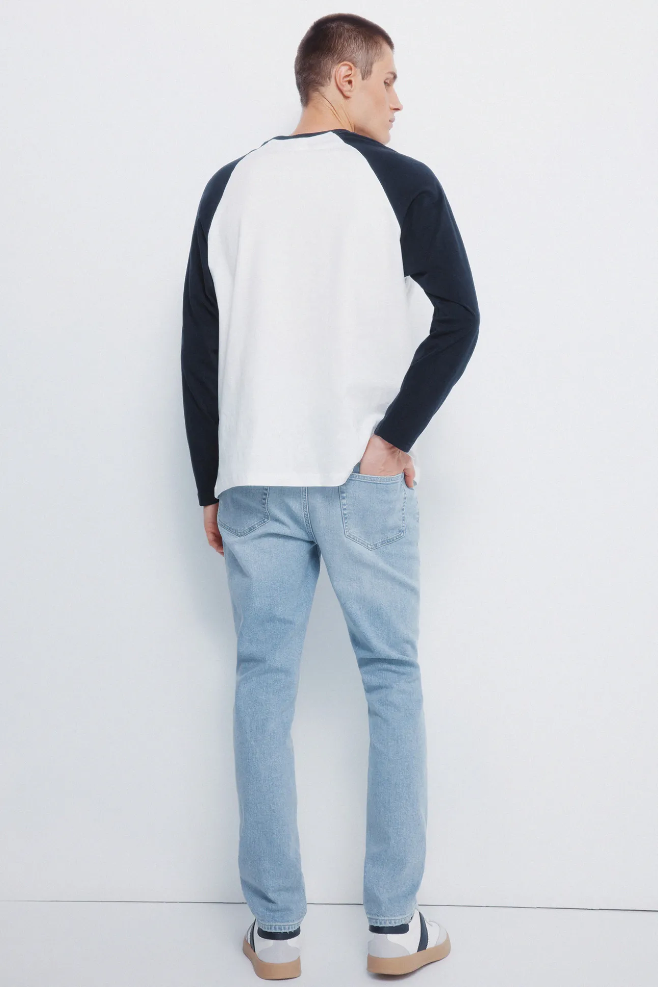 Jeans slim délavé clair